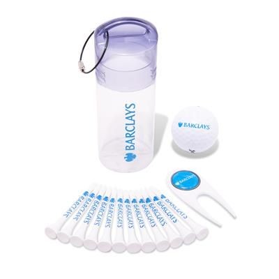 Branded Promotional 1 BALL GOLF DAY GIFT TUBE 2 Golf Gift Set From Concept Incentives.