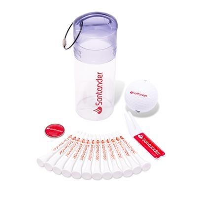 Branded Promotional 1 BALL GOLF DAY GIFT TUBE 3 Golf Gift Set From Concept Incentives.