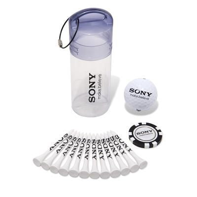 Branded Promotional 1 BALL GOLF DAY GIFT TUBE 6 Golf Gift Set From Concept Incentives.