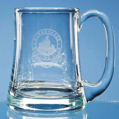 Branded Promotional LARGE ALEMAN GLASS BEER TANKARD Beer Glass From Concept Incentives.