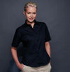 Branded Promotional HENBURY LADIES SHORT SLEEVE OXFORD SHIRT Shirt From Concept Incentives.