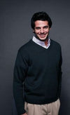 Branded Promotional HENBURY ACRYLIC V NECK JUMPER Jumper From Concept Incentives.