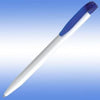 Branded Promotional HARRIER EXTRA BALL PEN in White with Blue Trim Pen From Concept Incentives.