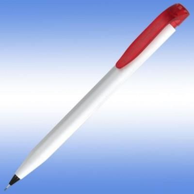Branded Promotional HARRIER EXTRA PENCIL in White with Red Trim Pencil From Concept Incentives.