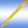 Branded Promotional HARRIER FROST BALL PEN in Yellow Pen From Concept Incentives.