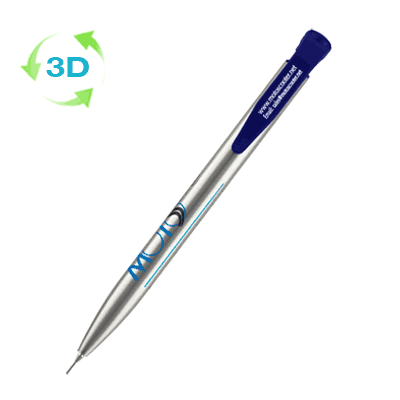 Branded Promotional HARRIER METAL MECHANICAL PENCIL in Silver with Coloured Trim Pencil From Concept Incentives.