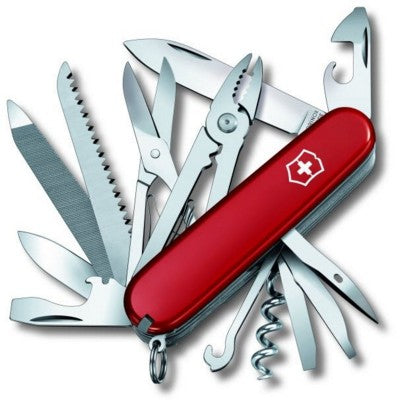 Branded Promotional VICTORINOX HANDYMAN SWISS ARMY KNIFE in Red Knife From Concept Incentives.