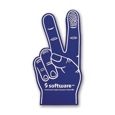 Branded Promotional FOAM PEACE HAND Hand From Concept Incentives.