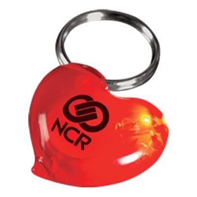 Branded Promotional RED HEART KEYRING CHAIN Torch From Concept Incentives.