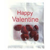 Branded Promotional VALENTINES HEART SHAPE HARIBO JELLY SWEETS BAG in Clear Transparent & White Sweets From Concept Incentives.
