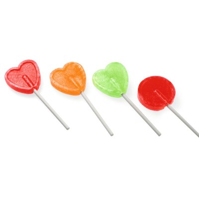 Branded Promotional HEART SHAPE LOLLIPOP Lollipop From Concept Incentives.