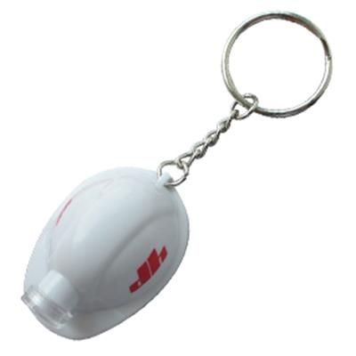 Branded Promotional HELMET KEYRING CHAIN Torch From Concept Incentives.