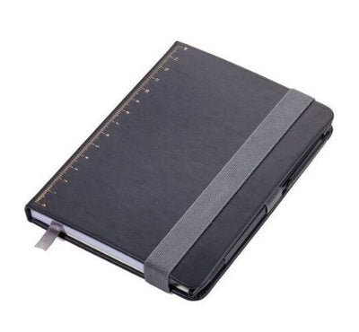 Branded Promotional TROIKA SLIM PAD NOTE PAD DIN A6 in Black Jotter From Concept Incentives.