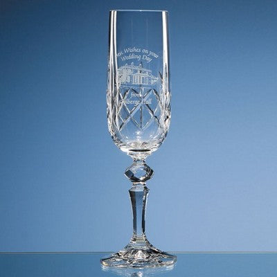 Branded Promotional FLAMENCO CRYSTALITE GLASS PANEL CHAMPAGNE FLUTE Champagne Flute From Concept Incentives.