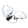 Branded Promotional HEART SHAPE SILVER PLATED METAL COMPACT HANDBAG MIRROR Mirror From Concept Incentives.