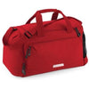 Branded Promotional HOMESTEAD 600D POLYESTER HOLDALL in Red Bag From Concept Incentives.