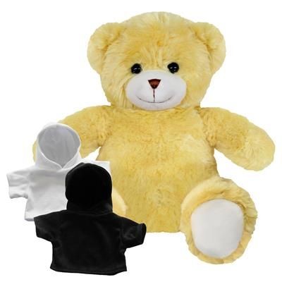 Branded Promotional PRINTED PROMOTIONAL SOFT TOY 20CM ELIZABETH TEDDY BEAR with Hoody Soft Toy From Concept Incentives.