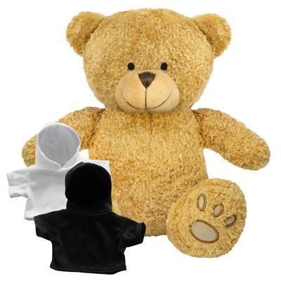 Branded Promotional PRINTED PROMOTIONAL SOFT TOY EDWARD II TEDDY BEAR with Hoody Soft Toy From Concept Incentives.