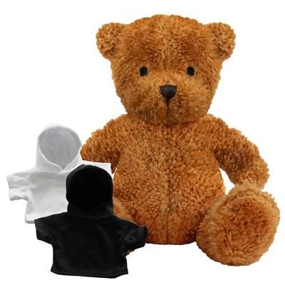 Branded Promotional PRINTED PROMOTIONAL SOFT TOY JAMES II TEDDY BEAR with Hoody Soft Toy From Concept Incentives.