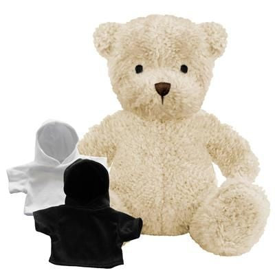 Branded Promotional PRINTED PROMOTIONAL SOFT TOY JAMES III TEDDY BEAR with Hoody Soft Toy From Concept Incentives.