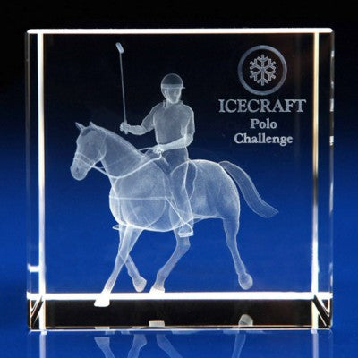 Branded Promotional CRYSTAL GLASS HORSE PAPERWEIGHT OR AWARD Paperweight From Concept Incentives.