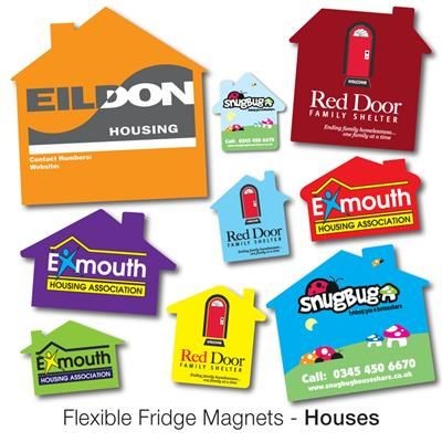 Branded Promotional VARIOUS HOUSE SHAPE FLEXIBLE FRIDGE MAGNET Fridge Magnet From Concept Incentives.