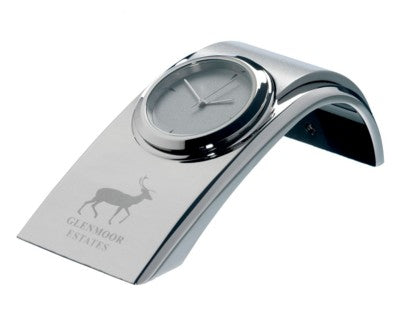 Branded Promotional LEXINGTON CLOCK in Silver Clock From Concept Incentives.