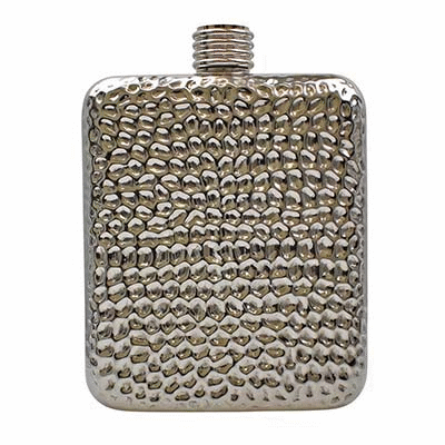Branded Promotional 6OZ LUXURY DIMPLED HIP FLASK Hip Flask From Concept Incentives.