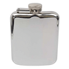 Branded Promotional 6OZ LUXURY HIP FLASK in Silver Hip Flask From Concept Incentives.