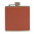Branded Promotional 6OZ PU LEATHER HIP FLASK in Tan Hip Flask From Concept Incentives.