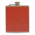 Branded Promotional 7OZ PU LEATHER HIP FLASK in Russet Red Hip Flask From Concept Incentives.