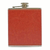 Branded Promotional 7OZ PU LEATHER HIP FLASK in Russet Red in Black Gift Box with 2 Cup Hip Flask From Concept Incentives.