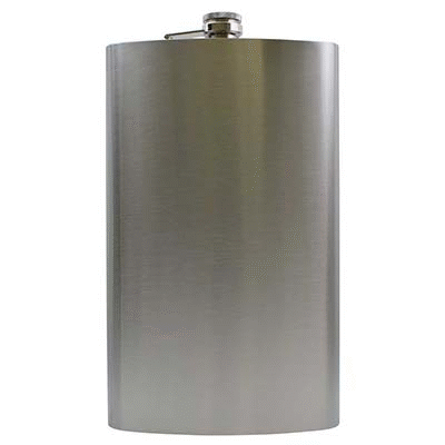 Branded Promotional 64OZ HIP FLASK in Stainless Steel Metal Hip Flask From Concept Incentives.