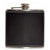 Branded Promotional 6OZ LEATHER HIP FLASK in Black Hip Flask From Concept Incentives.