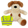 Branded Promotional PRINTED PROMOTIONAL SOFT TOY 20CM DARCY DOG with Hi-vis Vest Soft Toy From Concept Incentives.