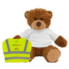 Branded Promotional PRINTED PROMOTIONAL SOFT TOY ANNE TEDDY BEAR HI-VIS VEST Soft Toy From Concept Incentives.