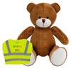 Branded Promotional PRINTED PROMOTIONAL SOFT TOY RICHARD TEDDY BEAR with Hi-vis Vest Soft Toy From Concept Incentives.