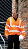 Branded Promotional RTY HIGH VISIBILITY MOTORWAY COAT Jacket From Concept Incentives.