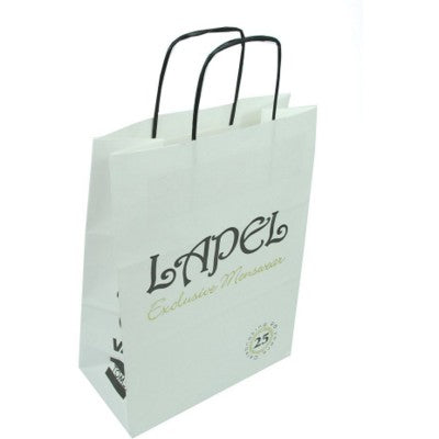 Branded Promotional KRAFT TWIST HANDLE PAPER CARRIER BAG Carrier Bag From Concept Incentives.