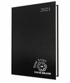 Branded Promotional FINEGRAIN QUARTO DESK DIARY in Black from Concept Incentives