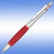 Branded Promotional IRIS GRIP METAL BALL PEN in Silver with Red Grip Pen From Concept Incentives.