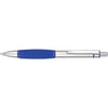 Branded Promotional IRIS GRIP ENTERPRISE in Silver with Blue Trim Pen From Concept Incentives.