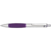 Branded Promotional IRIS GRIP ENTERPRISE in Silver with Purple Trim Pen From Concept Incentives.