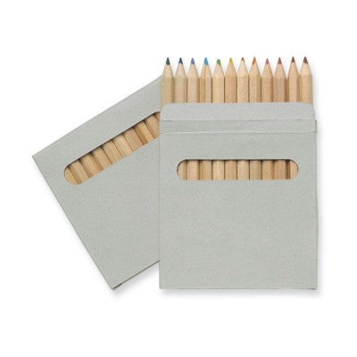 Branded Promotional 12 COLOURING PENCIL SET in Brown Colouring Set From Concept Incentives.
