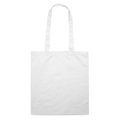 Branded Promotional COTTON SHOPPER TOTE BAG in White Bag From Concept Incentives.