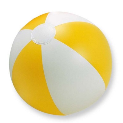 Branded Promotional INFLATABLE BEACH BALL in Yellow Beach Ball From Concept Incentives.