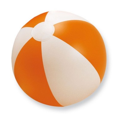 Branded Promotional INFLATABLE BEACH BALL in Orange Beach Ball From Concept Incentives.