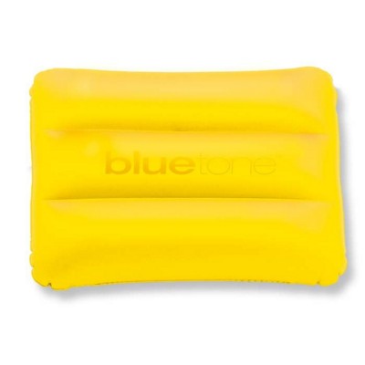 Branded Promotional SIESTA INFLATABLE BEACH PILLOW in Yellow Beach Pillow From Concept Incentives.