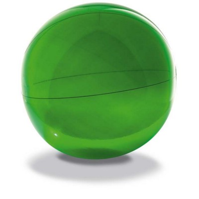 Branded Promotional BEACH BALL in Translucent Green PVC Beach Ball From Concept Incentives.