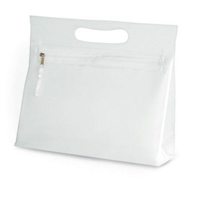 Branded Promotional CLEAR TRANSPARENT LADIES COSMETICS VANITY BAG in Translucent Clear Transparent Cosmetics Bag From Concept Incentives.
